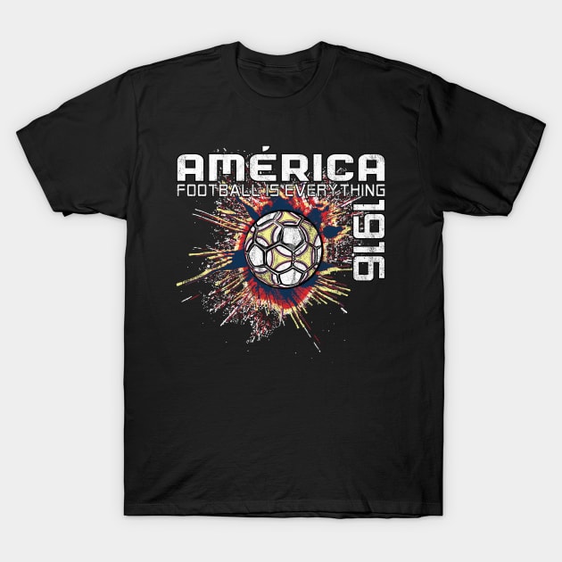 Football Is Everything - Club América Splatter Strike T-Shirt by FOOTBALL IS EVERYTHING